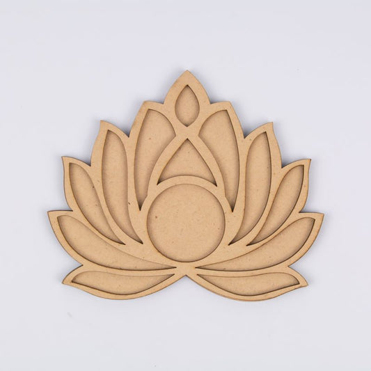 Lotus MDF Tea Light Holder – Floral Candle Plate for Diwali & DIY Decor Projects - 33
