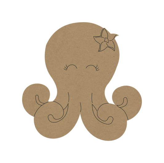 Octopus DIY MDF Fridge Magnet – Sea Animal Craft Base - 21