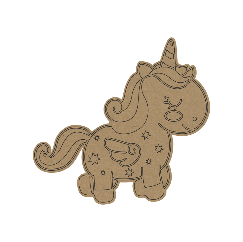 Cute Unicorn Cone Fridge Magnet – MDF DIY Art Base - 47
