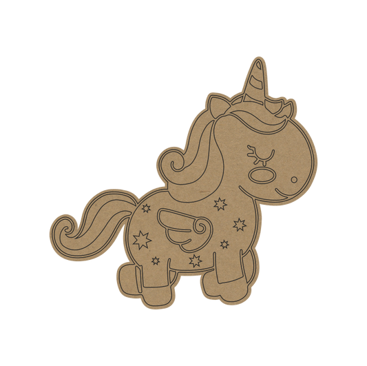 Cute Unicorn Cone Fridge Magnet – MDF DIY Art Base - 47