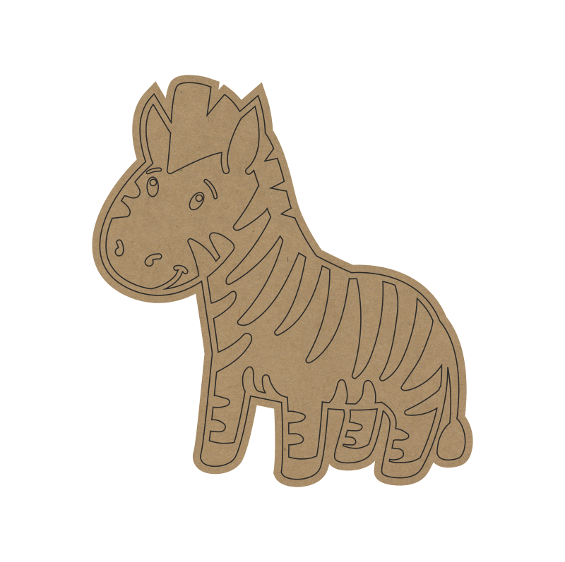 Zebra Fridge Magnet – DIY MDF Craft for Kids - 43
