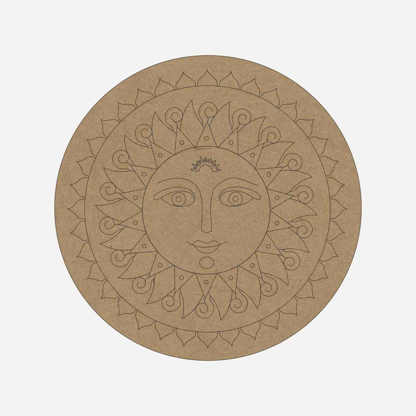 Sun Premarked Round MDF Base - 2