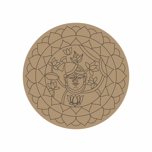 Shrinathji Pichwai Lippan Art MDF Base-40