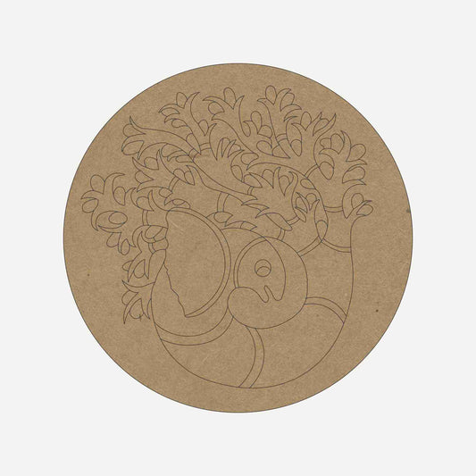 Premarked Round MDF Base - 8