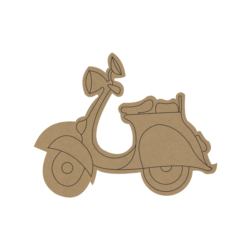 Scooter MDF Fridge Magnet – DIY Craft for Kids & Adults - 48