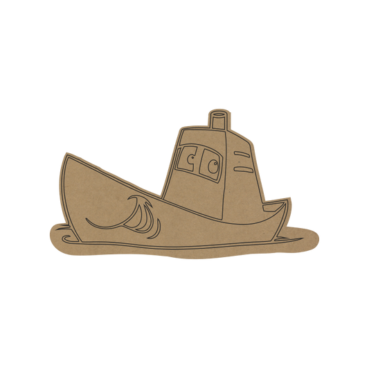 Sea Ship MDF Fridge Magnet – DIY Craft Base for Kids - 55