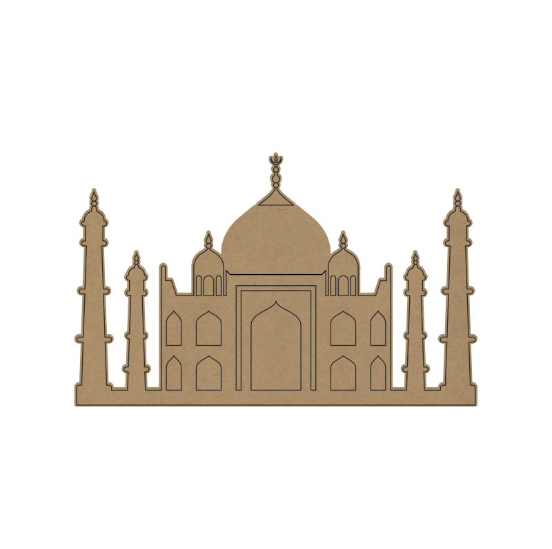 Taj Mahal MDF Fridge Magnet | DIY Craft Base for Kids & Adults - 70