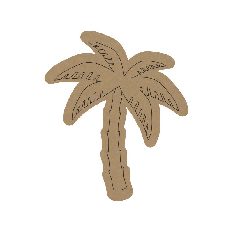 Coconut Tree DIY MDF Fridge Magnet – Tropical Craft Fun - 68
