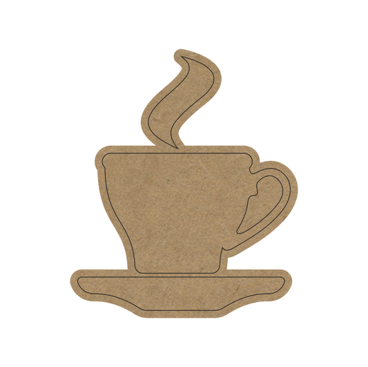 Tea Cup MDF Fridge Magnet | DIY Craft Base for Kids & Adults - 66