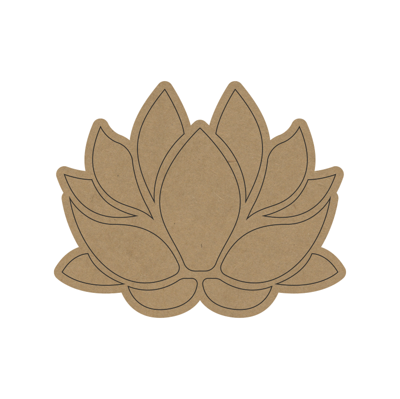 Lotus MDF Fridge Magnet | DIY Craft Base - 65