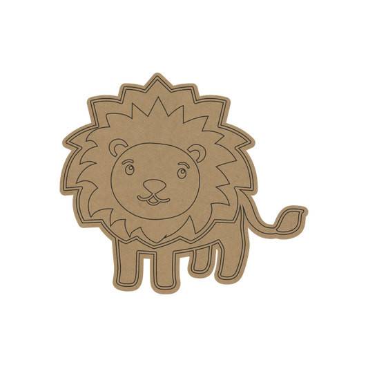 Lion MDF Fridge Magnet – DIY Craft Base for Kids, Painting & Return Gift Idea - 85