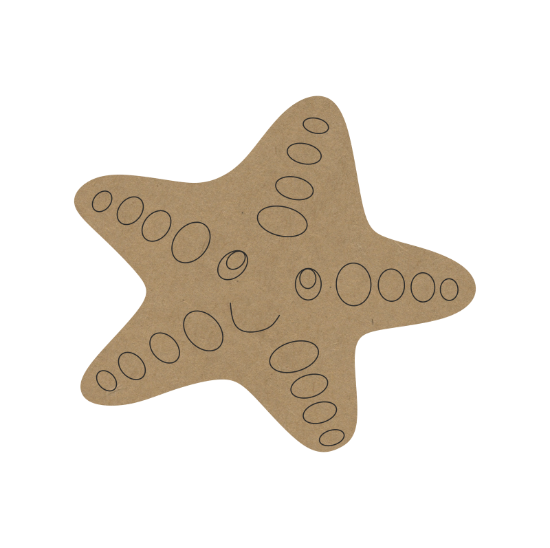 Starfish MDF Fridge Magnet – DIY Craft for Kids, Painting & Return Gifts - 98