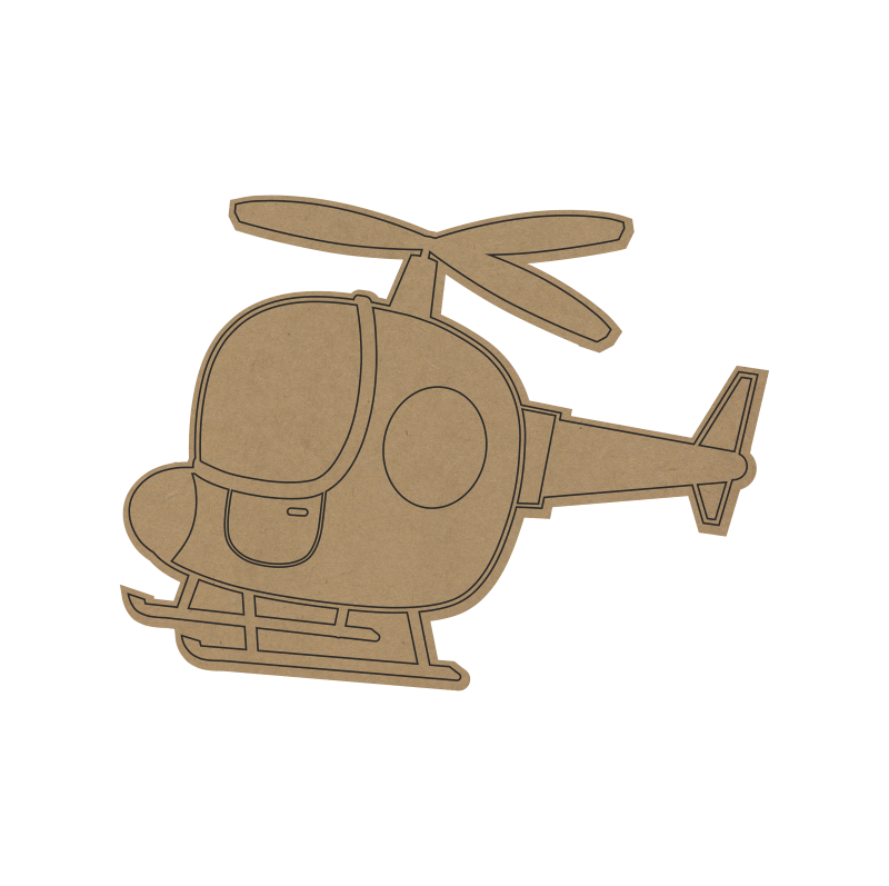 Helicopter MDF Fridge Magnet – DIY Craft Base for Kids & Return Gift Idea - 97
