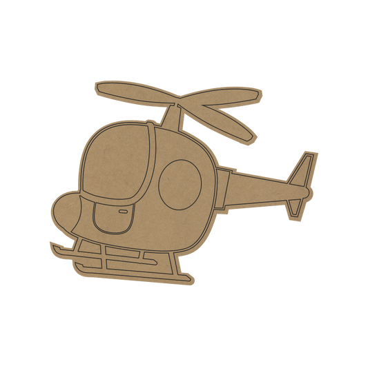 Helicopter MDF Fridge Magnet – DIY Craft Base for Kids & Return Gift Idea - 97