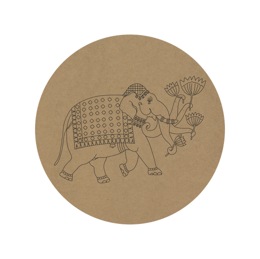 Elephant Premarked Round MDF Base - 19