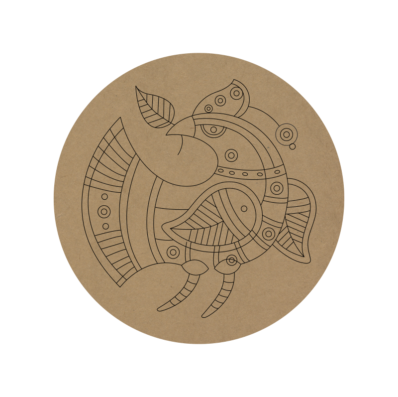 Premarked Round MDF Base - 22
