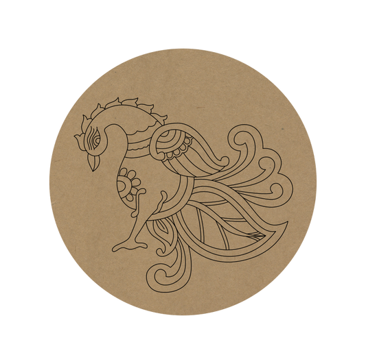 Peacock Premarked Round MDF Base - 34