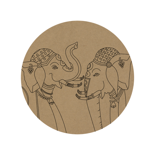 Elephant Premarked Round MDF Base - 33