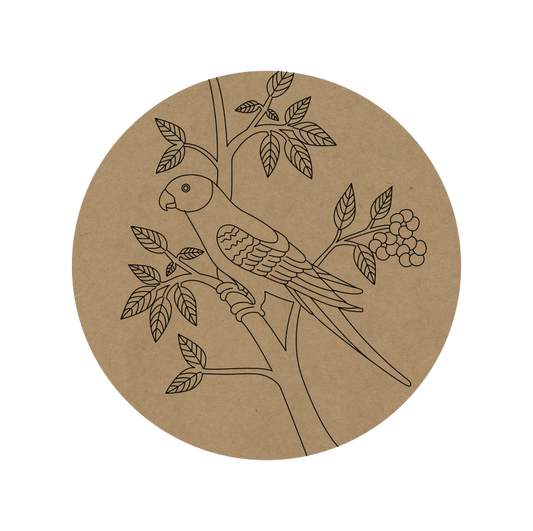 Parrot Premarked Round MDF Base - 43