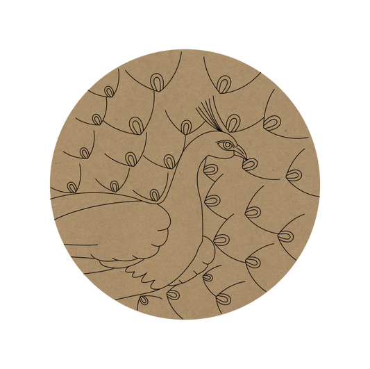 Peacock Premarked Round MDF Base - 45