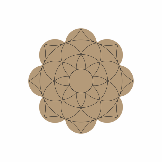 Mandala Premarked Round MDF Base - 55