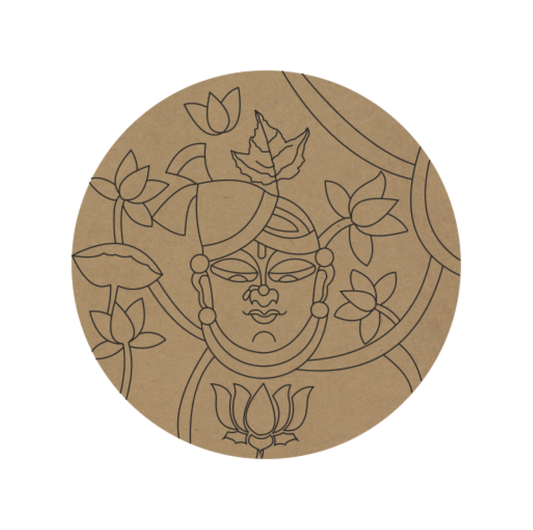 Shrinathji Premarked Round MDF Base - 46