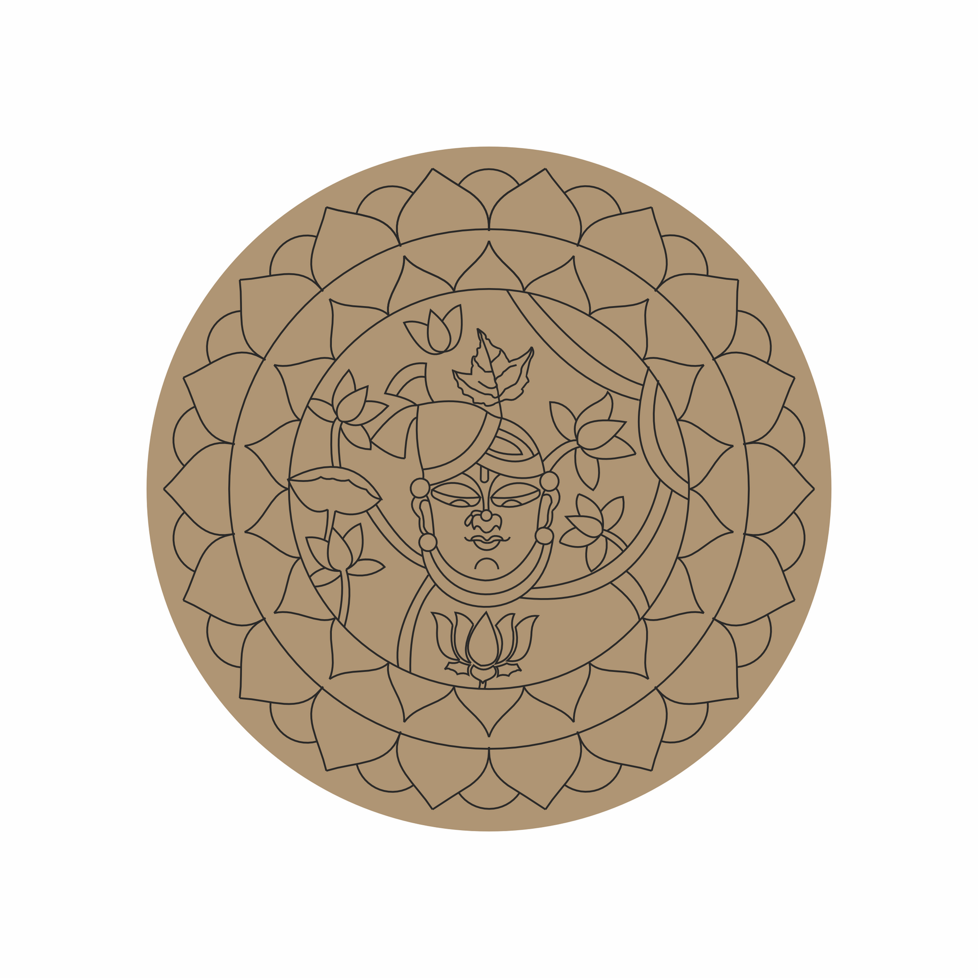 Shrinathji Lippan art mdf base 