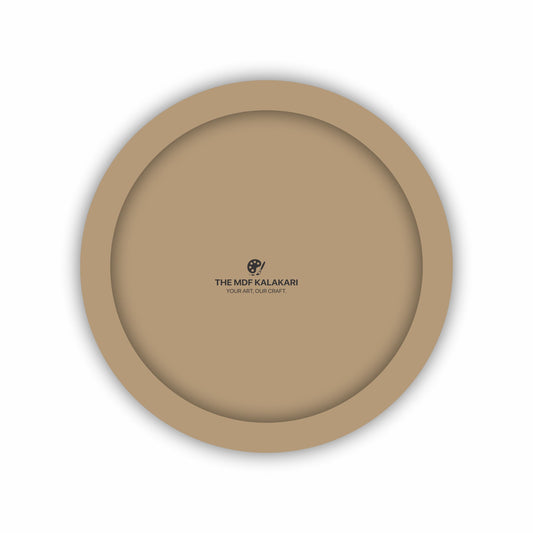 Round MDF base with outer MDF ring frame laser cut for DIY projects
Double layer round MDF board for Lippan and resin art
Laser cut round MDF base with decorative border ring