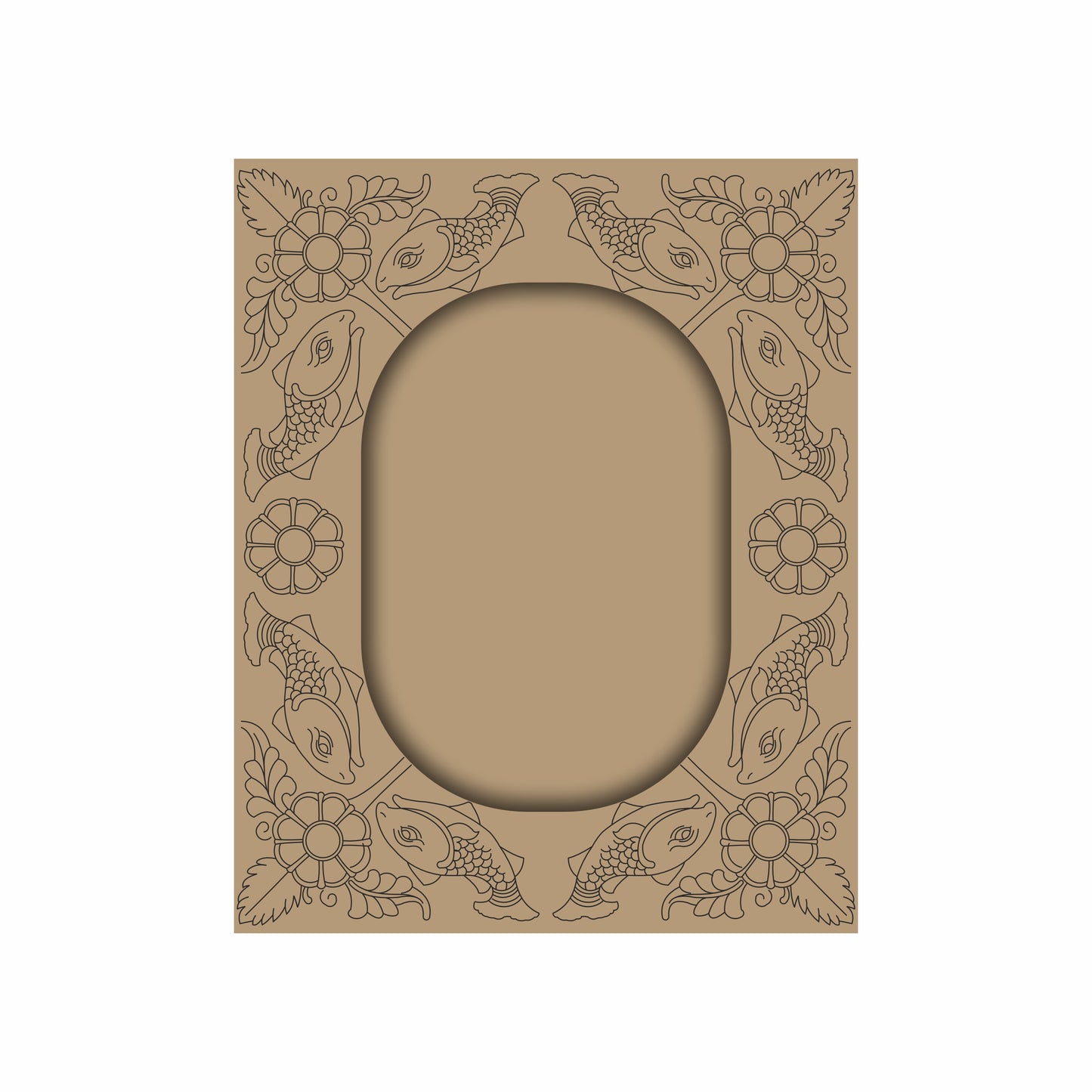 Madhubani art form premarked laser cut mdf jharokha