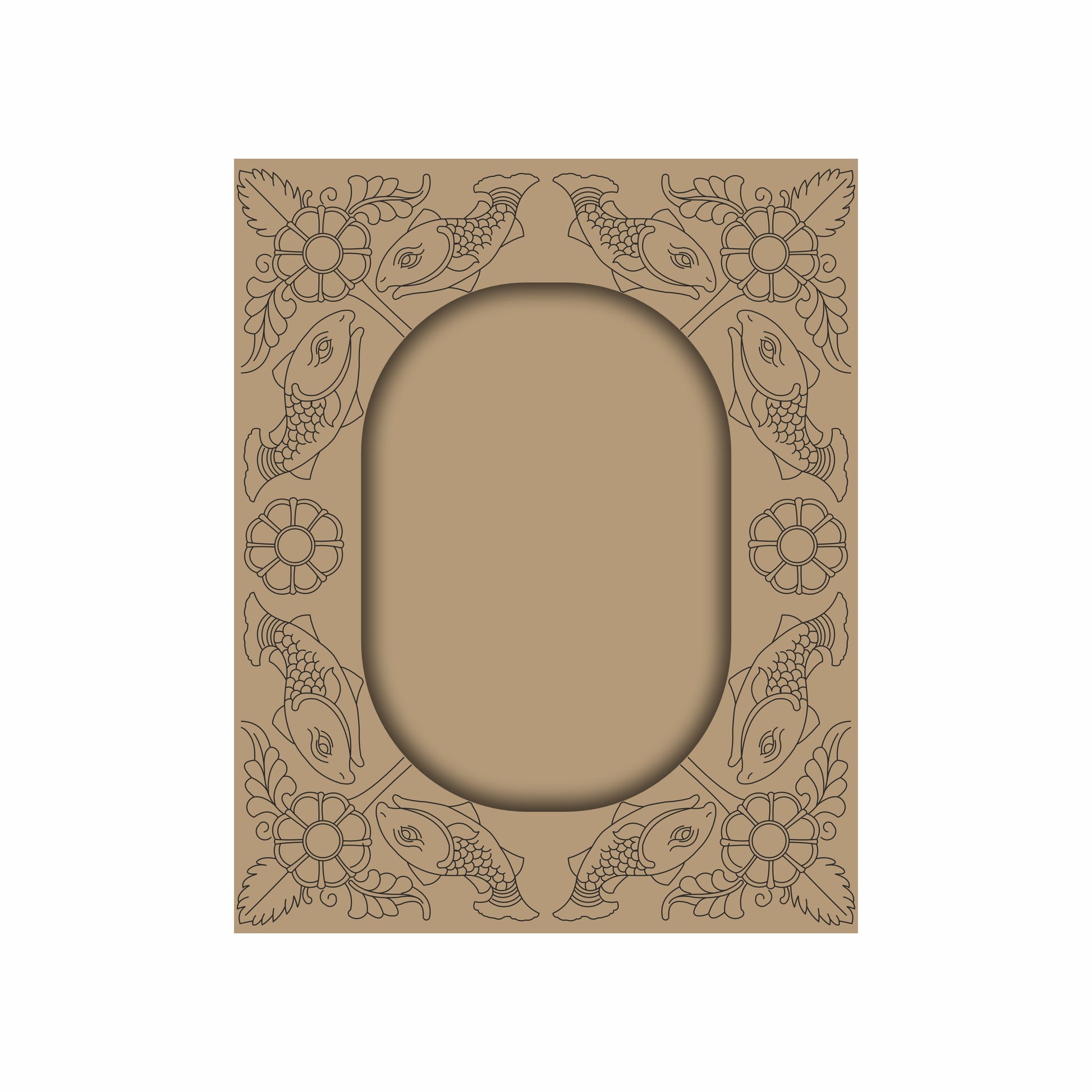 Madhubani art form premarked laser cut mdf jharokha