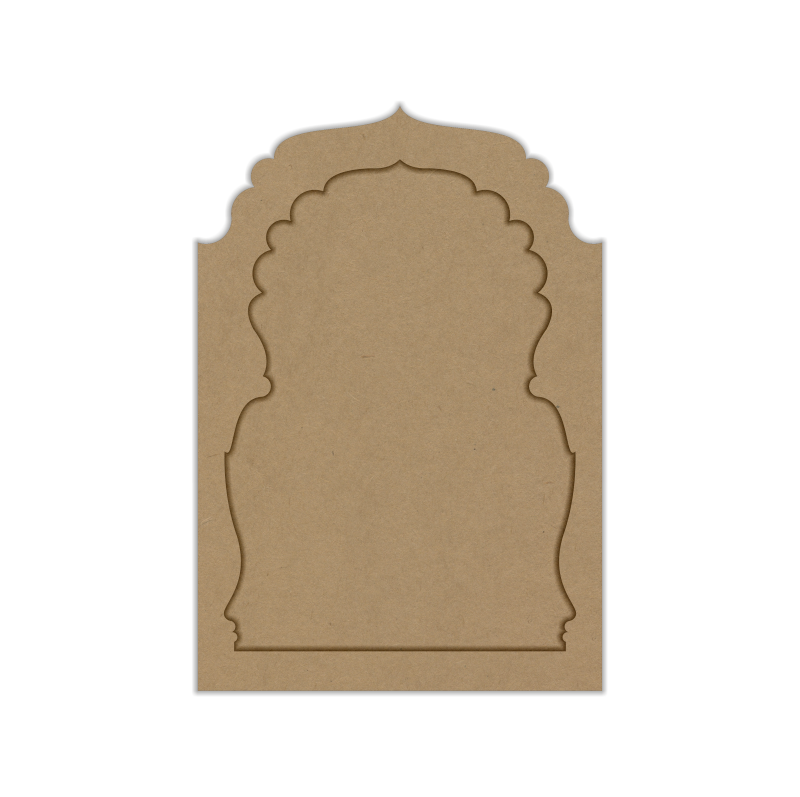 Plain laser cut flat Jharokha MDF cutout design