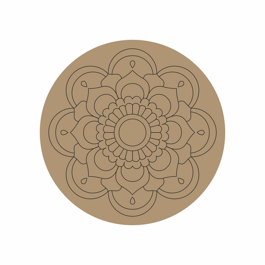 floral mud mirror art mdf base