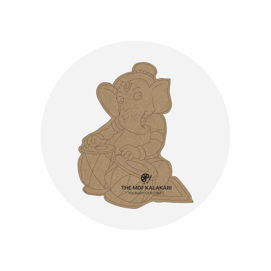 Laser-cut Ganeshji premarked MDF base for DIY painting and craft workshops