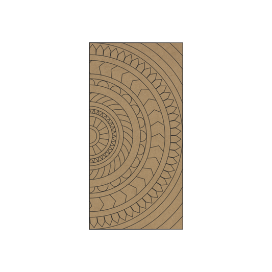 geometric design premarked on mdf base for lippan mirror work