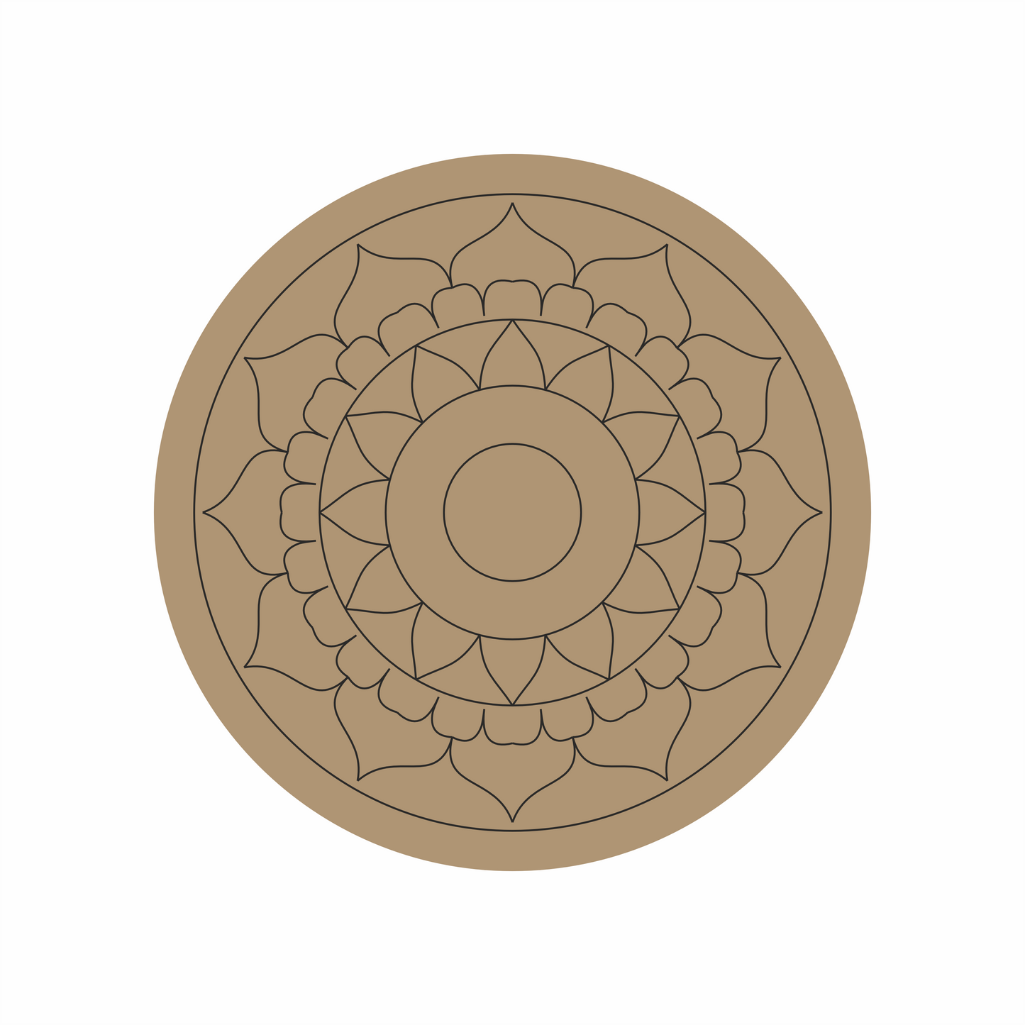 geometric design premarked on mdf base for lippan mirror work
