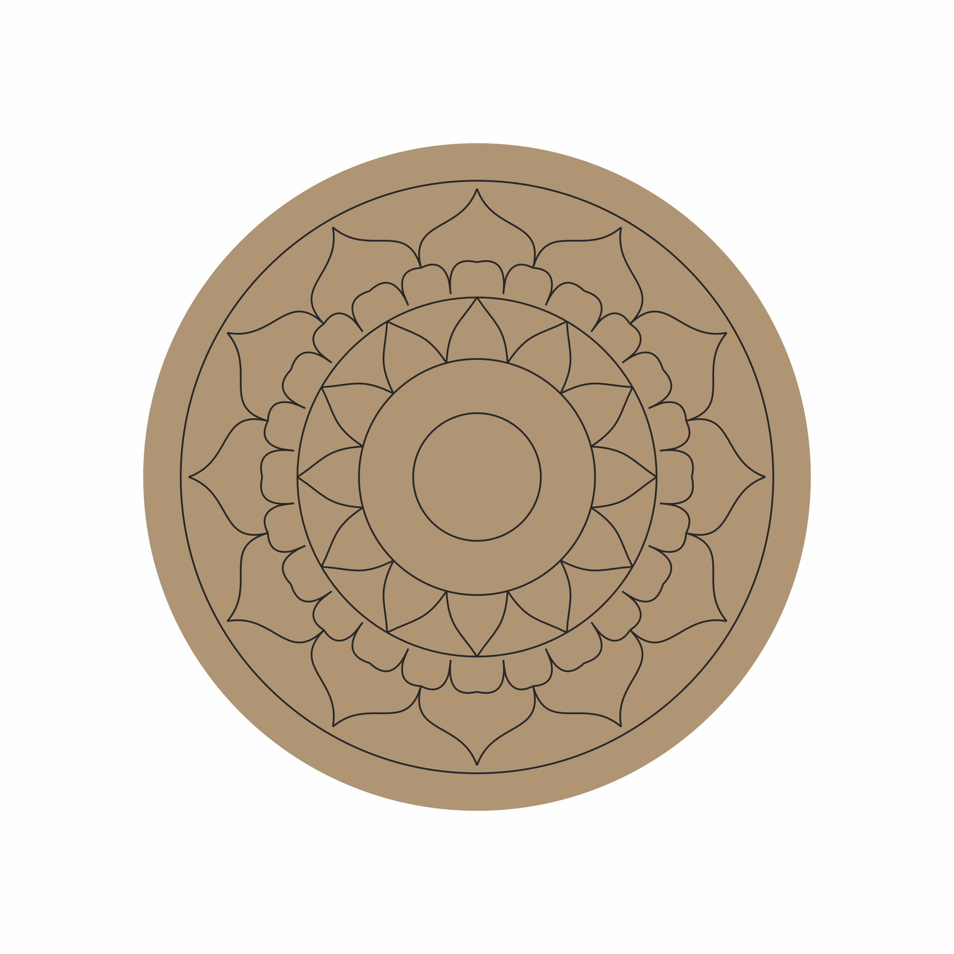 geometric design premarked on mdf base for lippan mirror work