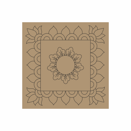 square premarked lippan art mdf base for mud mirror base