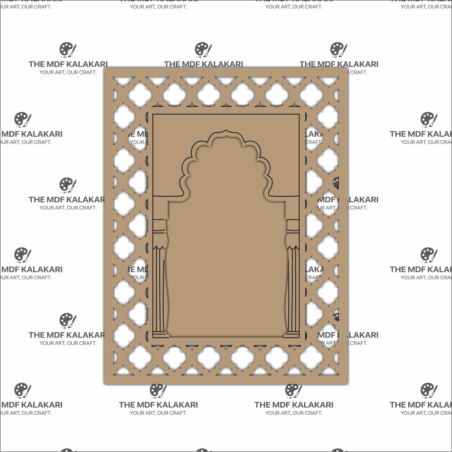Jaali design mdf jharokha in laser cutiing 