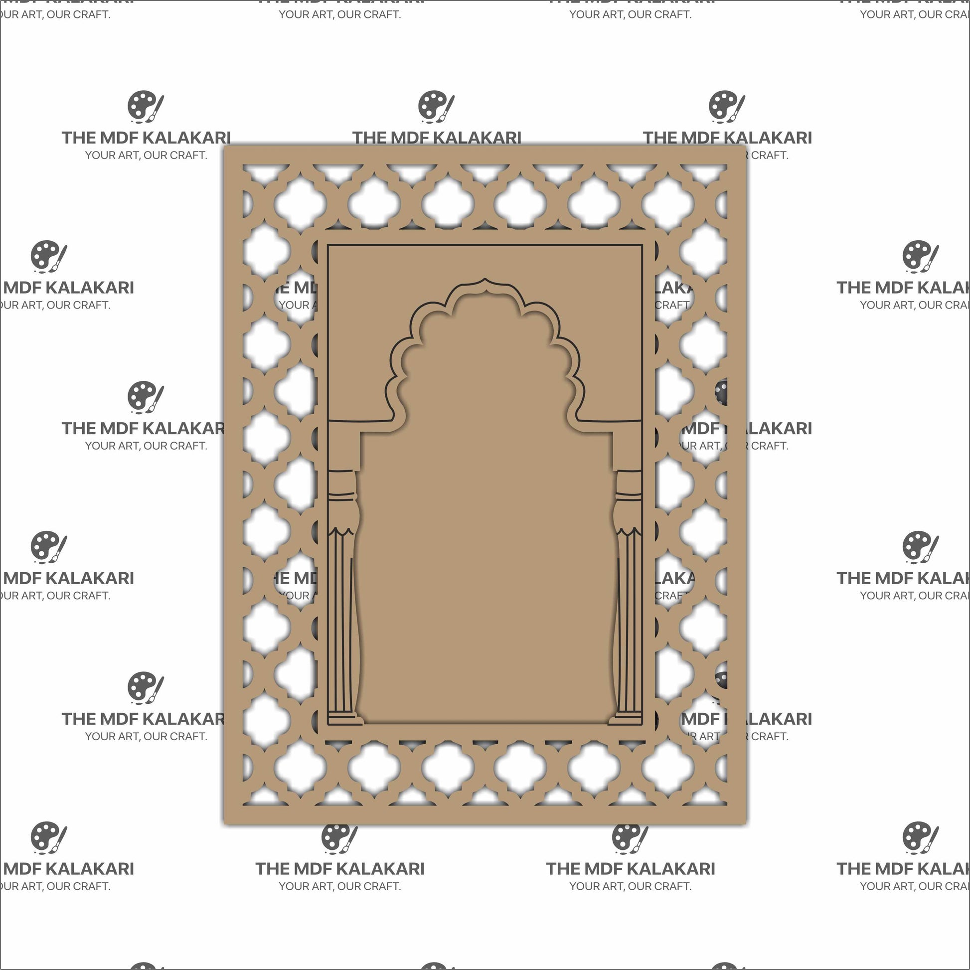 Jaali design mdf jharokha in laser cutiing 