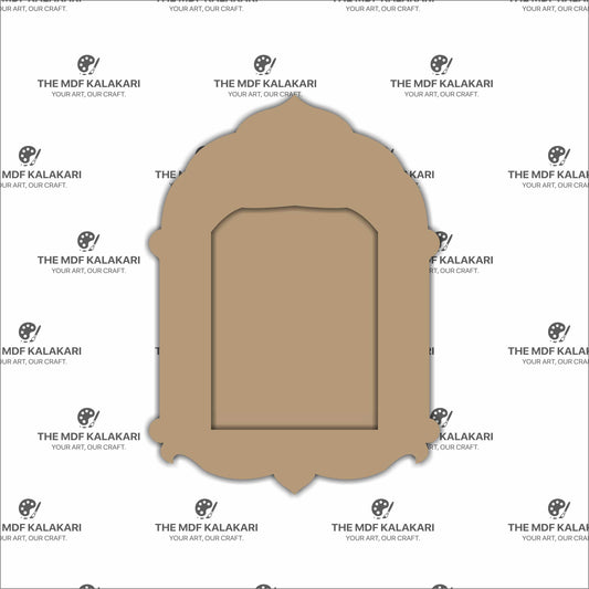 Plain laser cut MDF Jharokha base for custom artwork
