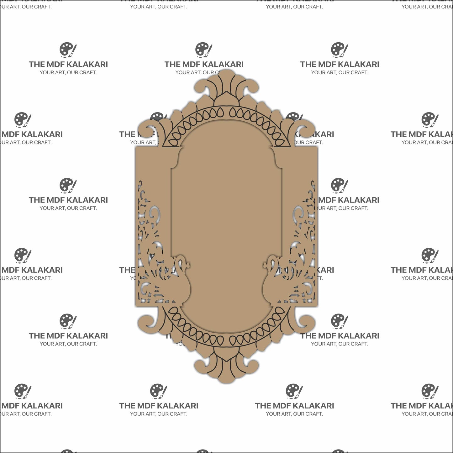 Premarked MDF Jharokha base for artwork and painting
