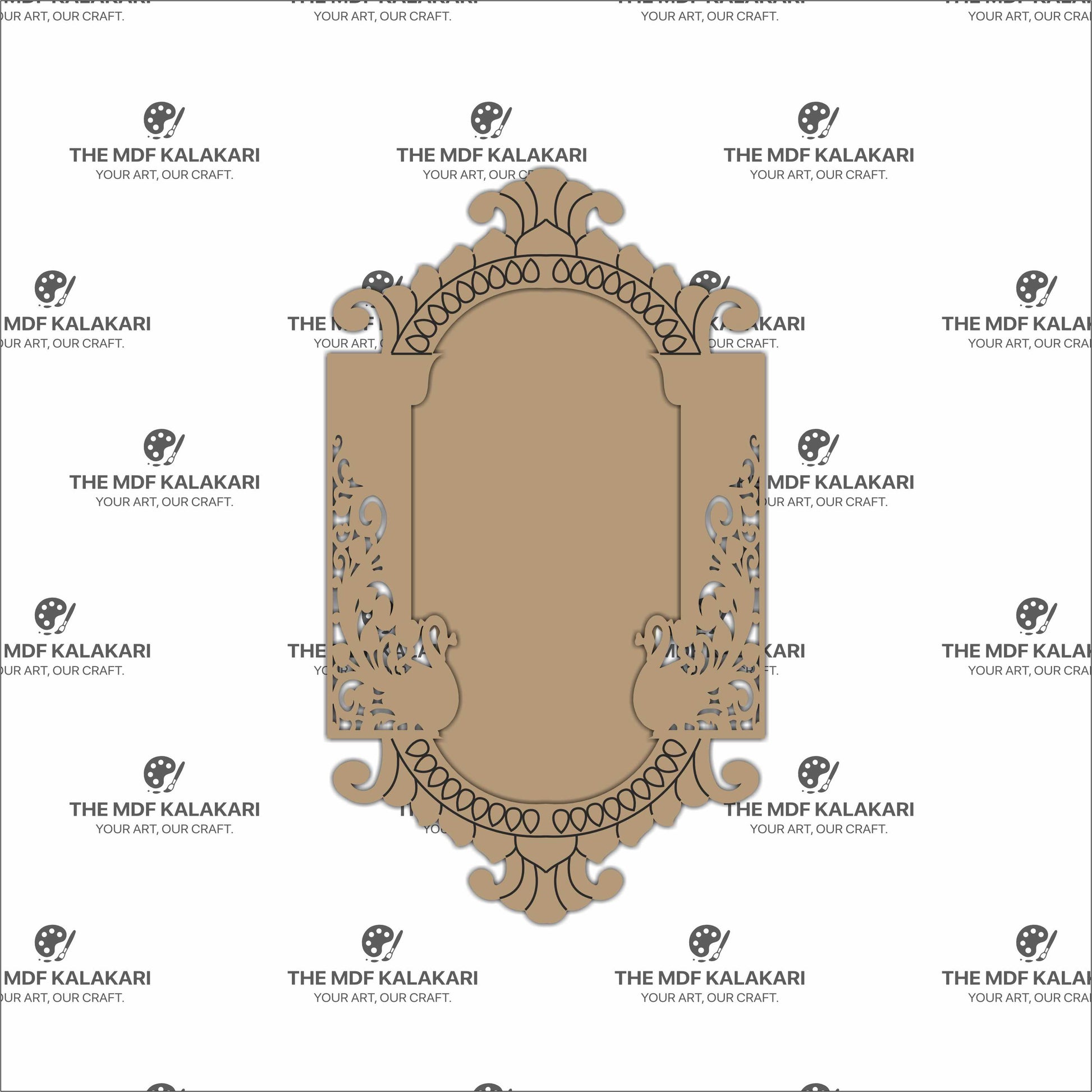 Premarked MDF Jharokha base for artwork and painting
