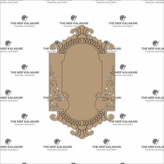 Premarked MDF Jharokha base for artwork and painting
