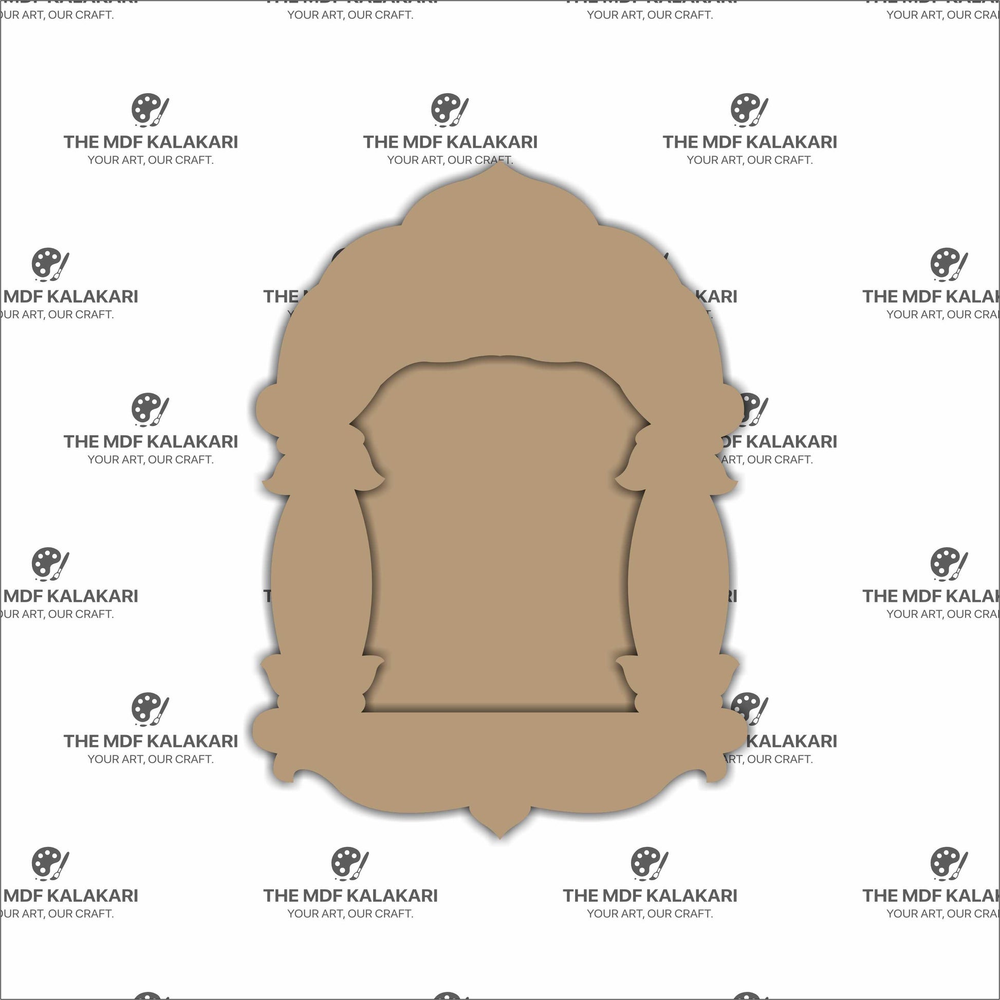 Laser cut MDF Jharokha base with traditional pattern
