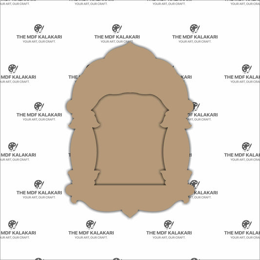 Laser cut MDF Jharokha base with traditional pattern
