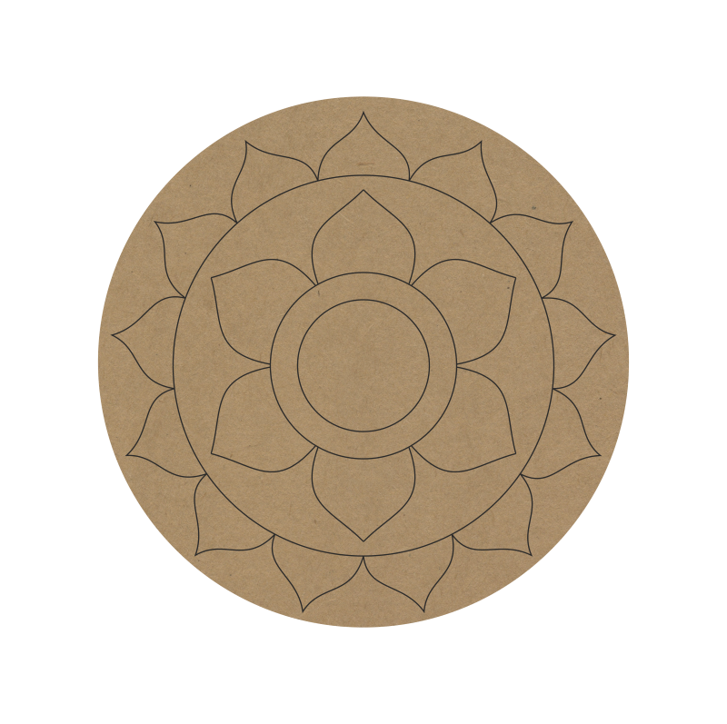 mandala lippan art mdf base for mirror work