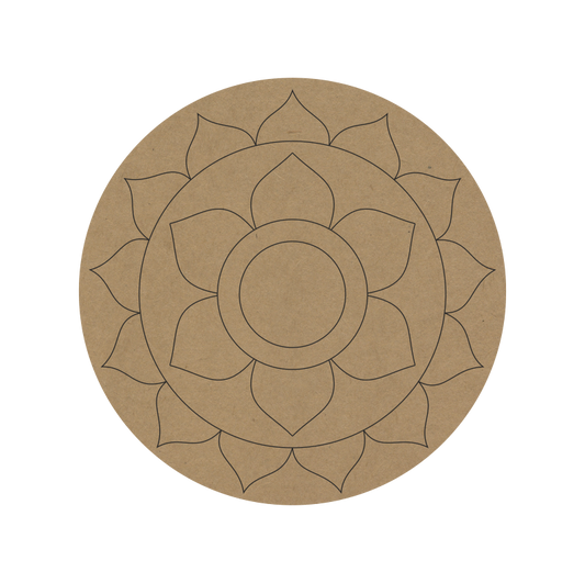 mandala lippan art mdf base for mirror work