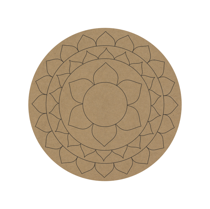 mandala mirror work lippan art base laser marked mdf