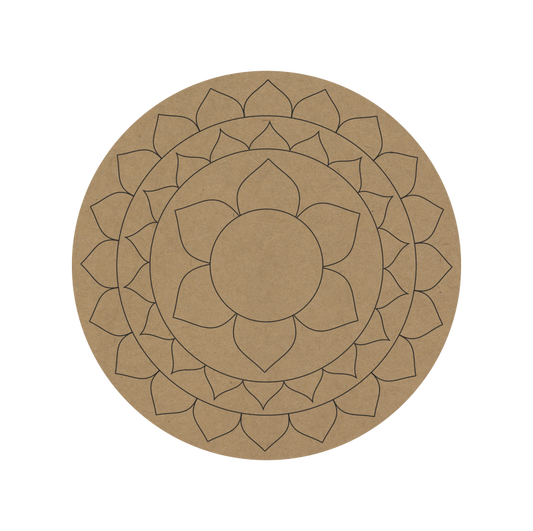 mandala mirror work lippan art base laser marked mdf