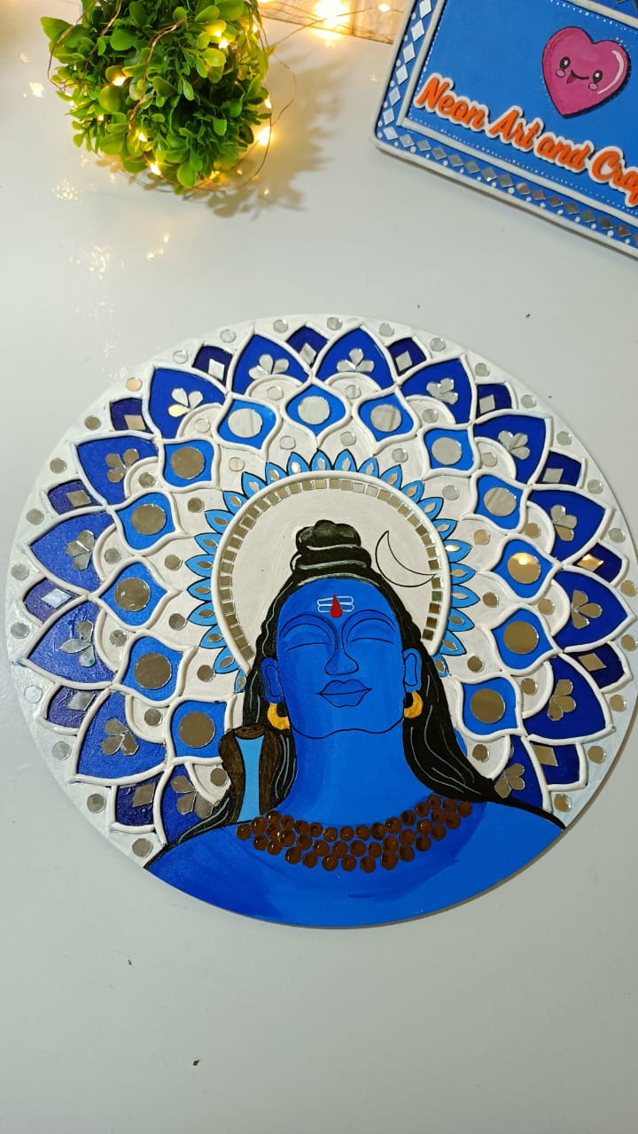 MDF Lippan art base 10 inch round, laser-marked mirror guides, 4 mm – Ahmedabad, India